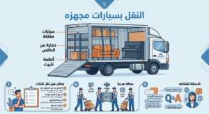 النقل بسيارات مجهزة شركة الرابطة الخليجية لنقل العفش بالكويت